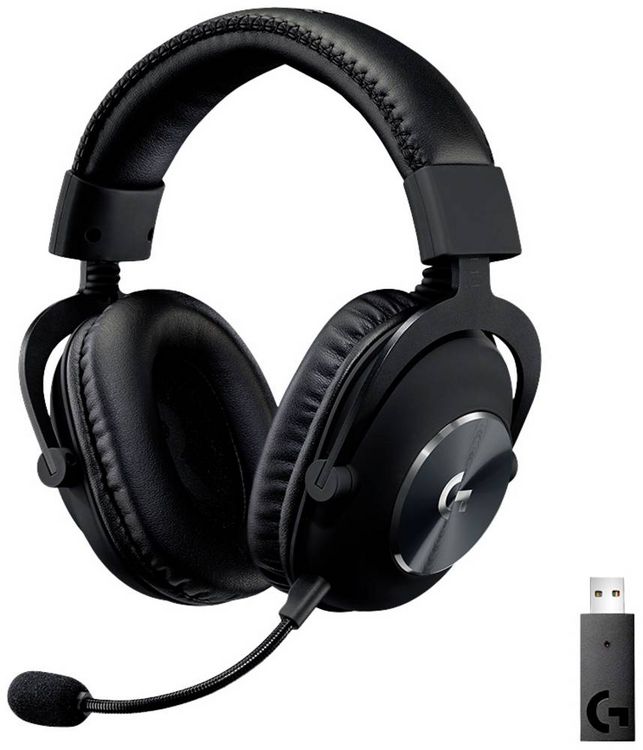 Produktbild: Logitech Gaming PRO X On Ear Headset Funk 7.1 Surround Schwarz Lautst&auml;rkeregelung, Mikrofon-Stummschaltung Gaming