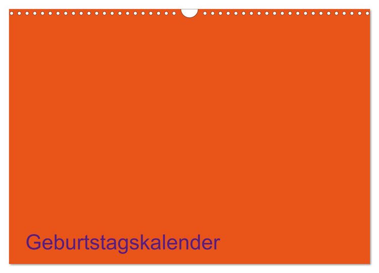 Produktbild: Bastel-Geburtstagskalender orange / Geburtstagskalender (Wandkalender 2026 DIN A3 quer), CALVENDO Monatskalender