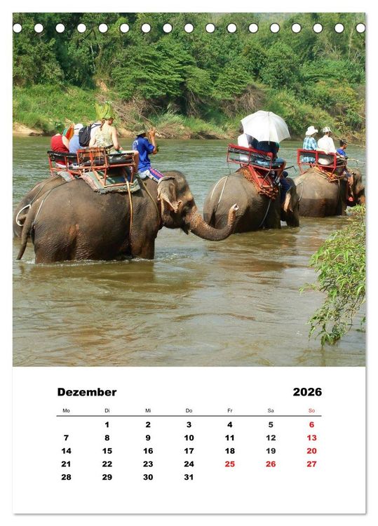 Produktbild: Thailand - Eine kleine Rundreise (Tischkalender 2026 DIN A5 hoch), CALVENDO Monatskalender