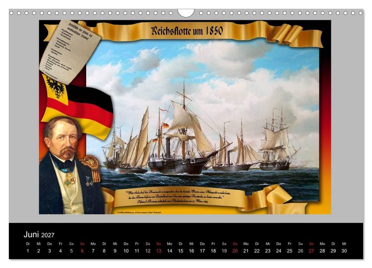Produktbild: Schiffe im Spiegel ihrer Zeit (Wandkalender 2027 DIN A3 quer), CALVENDO Monatskalender