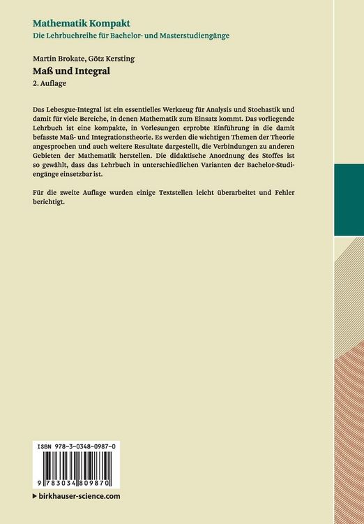 Produktbild: Ma&szlig; und Integral