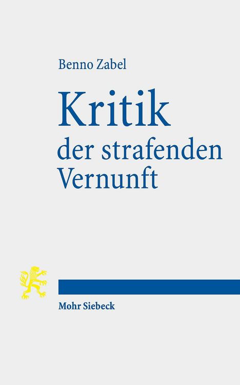 Produktbild: Kritik der strafenden Vernunft