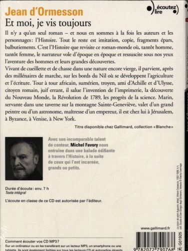 Produktbild: Et moi je vis toujours, Audio-CD