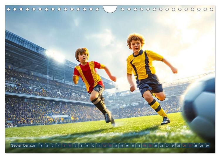 Produktbild: Fussball - Kids in Action (Wandkalender 2026 DIN A4 quer), CALVENDO Monatskalender