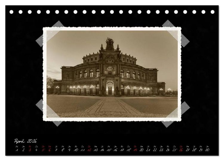 Produktbild: Dresden - Ein Kalender mit Fotografien wie aus einem alten Fotoalbum (Tischkalender 2026 DIN A5 quer), CALVENDO Monatskalender