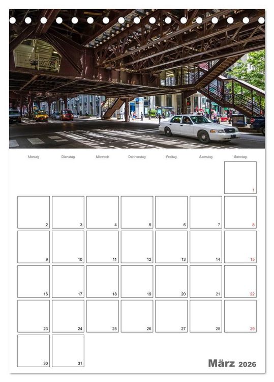 Produktbild: CHICAGO Terminplaner (Tischkalender 2026 DIN A5 hoch), CALVENDO Monatskalender