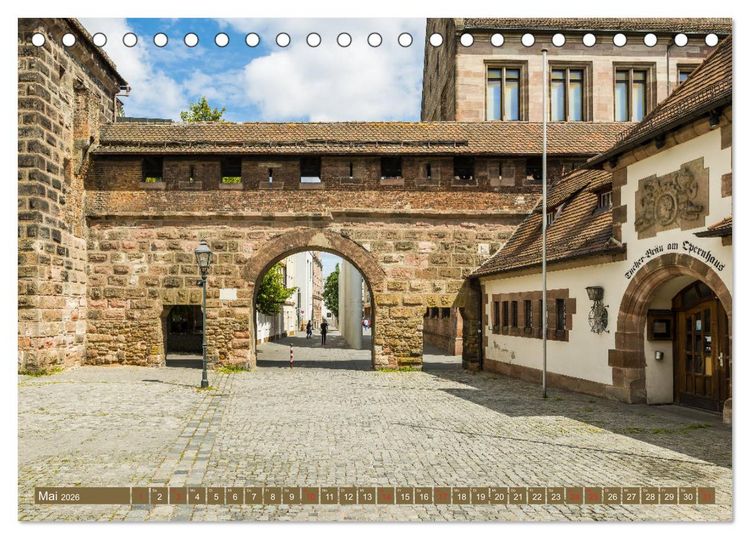 Produktbild: N&uuml;rnberg - Historische Altstadt (Tischkalender 2026 DIN A5 quer), CALVENDO Monatskalender