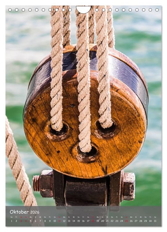 Produktbild: Maritime Details klassischer Yachten (Wandkalender 2026 DIN A4 hoch), CALVENDO Monatskalender