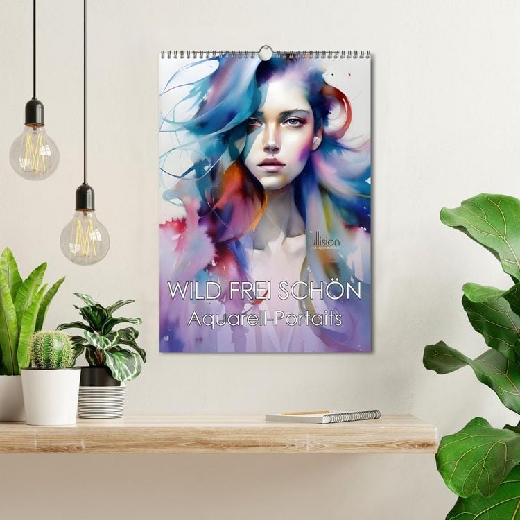 Produktbild: WILD FREI SCH&Ouml;N Aquarell-Portraits (Wandkalender 2026 DIN A3 hoch), CALVENDO Monatskalender