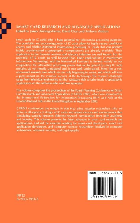 Produktbild: Smart Card Research and Advanced Applications