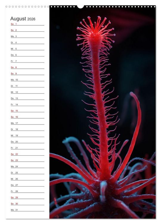 Produktbild: Leuchtende Mikroflora (hochwertiger Premium Wandkalender 2026 DIN A2 hoch), Kunstdruck in Hochglanz