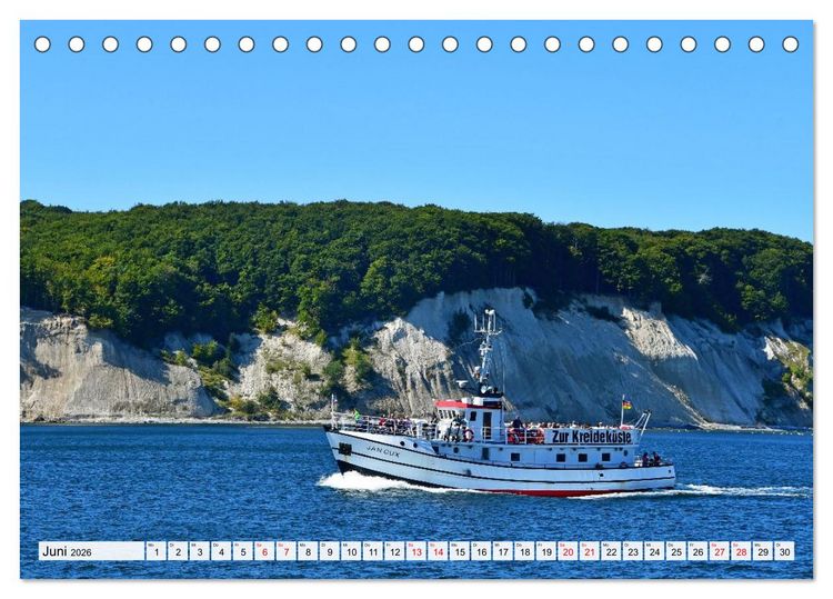 Produktbild: Sassnitz mit der Kreidek&uuml;ste (Tischkalender 2026 DIN A5 quer), CALVENDO Monatskalender
