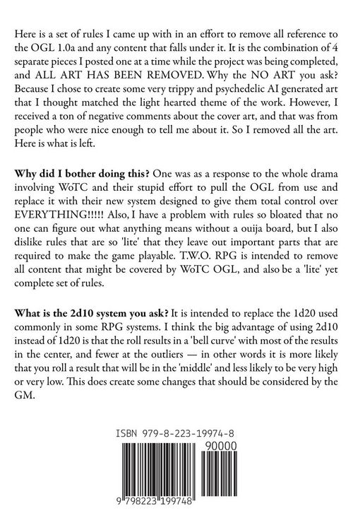 Produktbild: T.W.O. Rpg - Combined - No Art