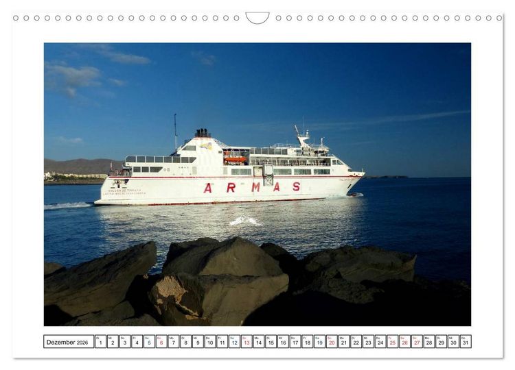 Produktbild: Lanzarote - Playa Blanca (Wandkalender 2026 DIN A3 quer), CALVENDO Monatskalender