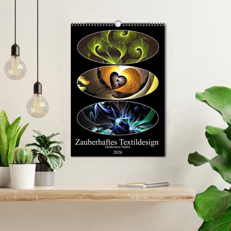 Produktbild: Zauberhaftes Textildesign (Wandkalender 2026 DIN A3 hoch), CALVENDO Monatskalender