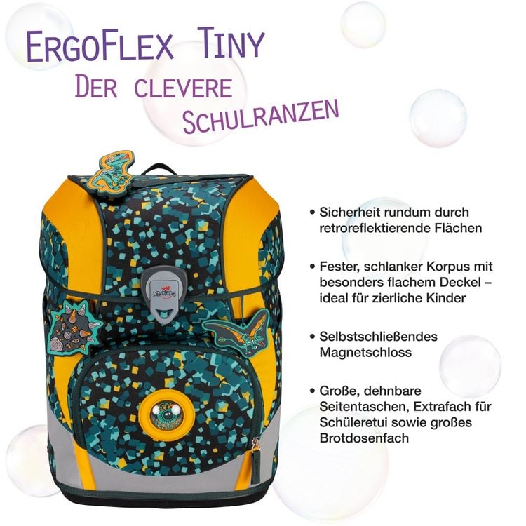 Produktbild: DerDieDas Schulranzen Set ErgoFlex Tiny, Schulranzen Set, 5tlg, Dino Time