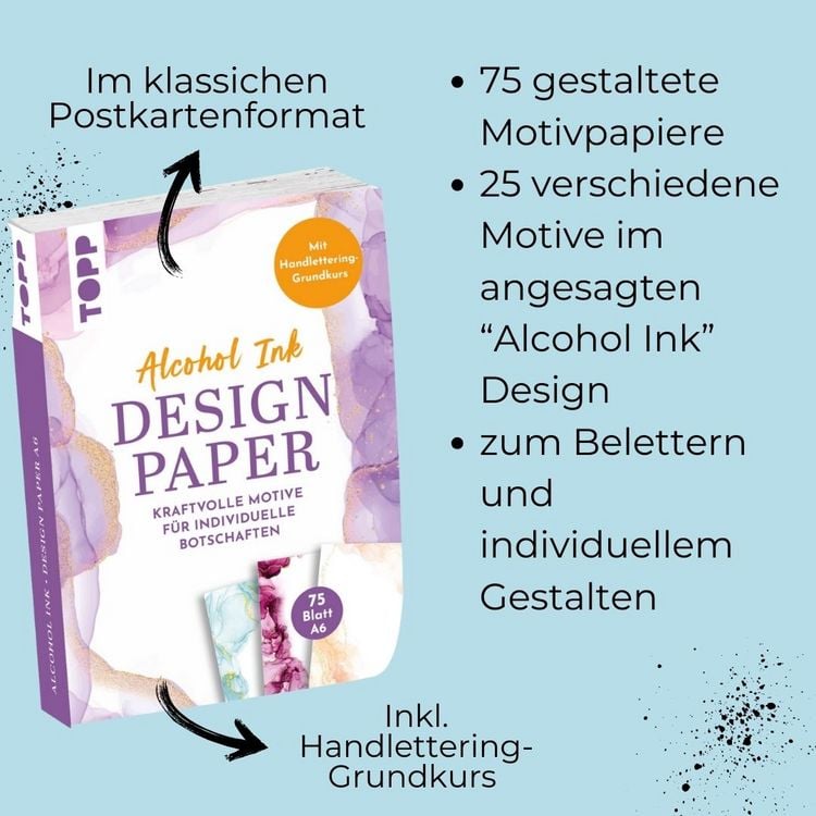 Produktbild: Design Paper DIN A6 Alcohol Ink