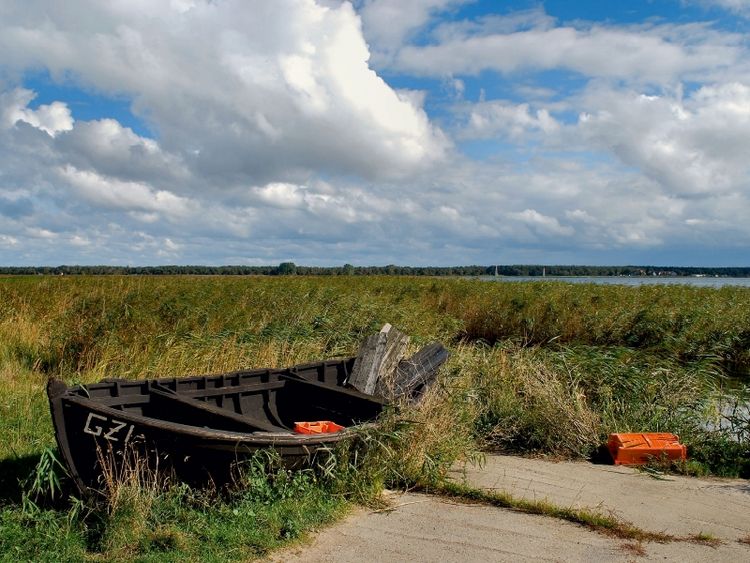 Produktbild: CALVENDO Puzzle Sonne und Wolken am Bodden auf R&uuml;gen | 1000 Teile Lege-Gr&ouml;&szlig;e 64x48cm Foto-Puzzle f&uuml;r gl&uuml;ckliche Stunden
