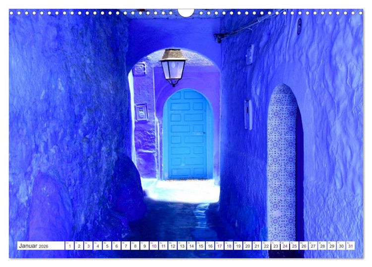 Produktbild: Chefchaouen - Blue Details (Wandkalender 2026 DIN A3 quer), CALVENDO Monatskalender