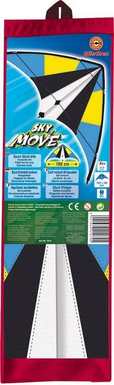 Produktbild: G&uuml;nther Flugspiele Sport-Lenkdrachen Sky Move Spannweite (Details) 1600 mm Windst&auml;rken-Eignung 4 - 6 bft