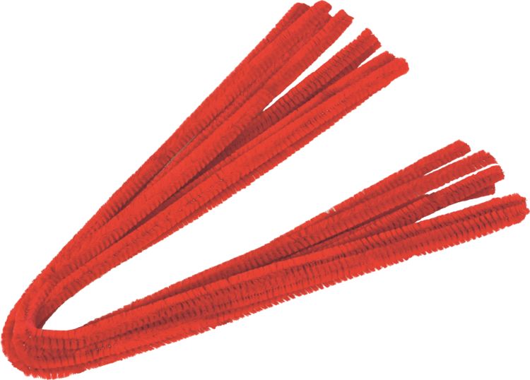 Produktbild: Chenilledraht | &Oslash; 8 mm 500 mm, rot, 10 St&uuml;ck