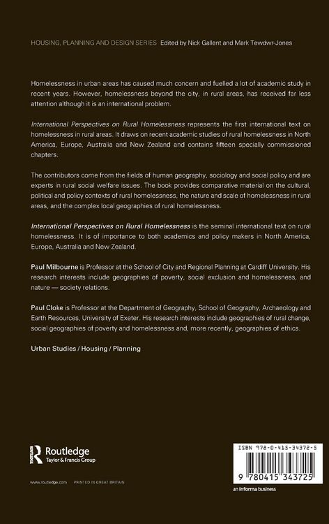 Produktbild: International Perspectives on Rural Homelessness