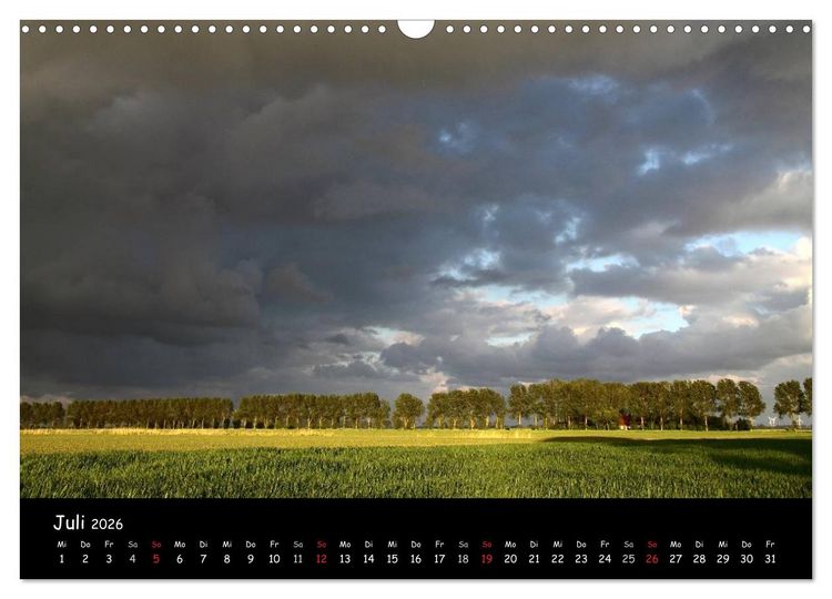 Produktbild: Ostfriesland - Land und Wetter (Wandkalender 2026 DIN A3 quer), CALVENDO Monatskalender