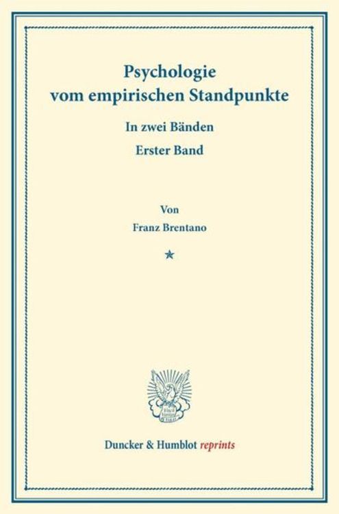 Produktbild: Psychologie vom empirischen Standpunkte.