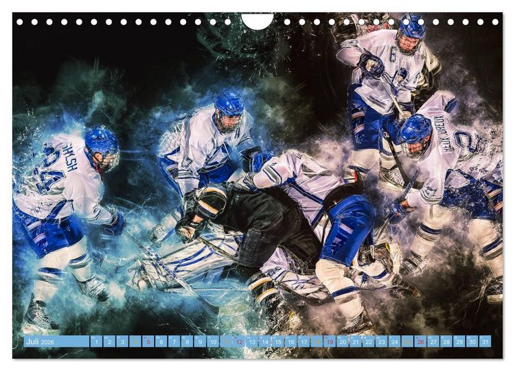 Produktbild: Eishockey - extrem cool (Wandkalender 2026 DIN A4 quer), CALVENDO Monatskalender