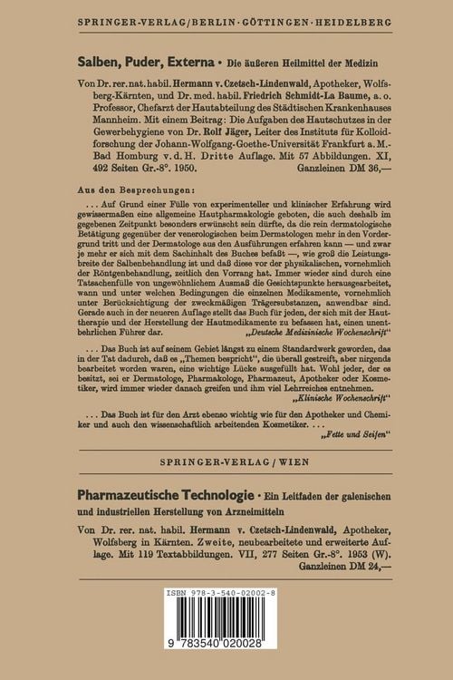 Produktbild: Die &auml;u&szlig;eren Heilmittel 1950&ndash;1955