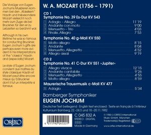 Produktbild: Sinfonien 39/40/41 & Maurische Trauermusik