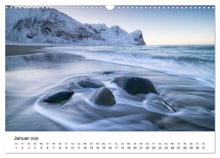 Produktbild: Im Rhythmus der Wellen - Ein Jahr am Meer (Wandkalender 2026 DIN A3 quer), CALVENDO Monatskalender