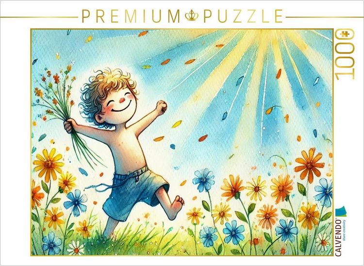Produktbild: CALVENDO Puzzle Ein Jahr mit deinem inneren Kind - HD-Leinwand & Puzzle "Lebensfreude" | 1000 Teile Lege-Gr&ouml;&szlig;e 64x48cm Foto-Puzzle f&uuml;r gl&uuml;ckliche Stunden