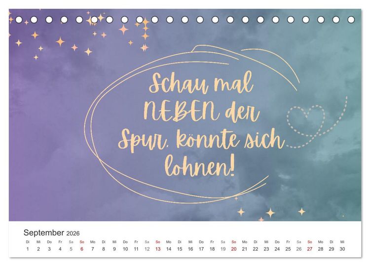 Produktbild: Lass Freude dein Kompass sein (Tischkalender 2026 DIN A5 quer), CALVENDO Monatskalender
