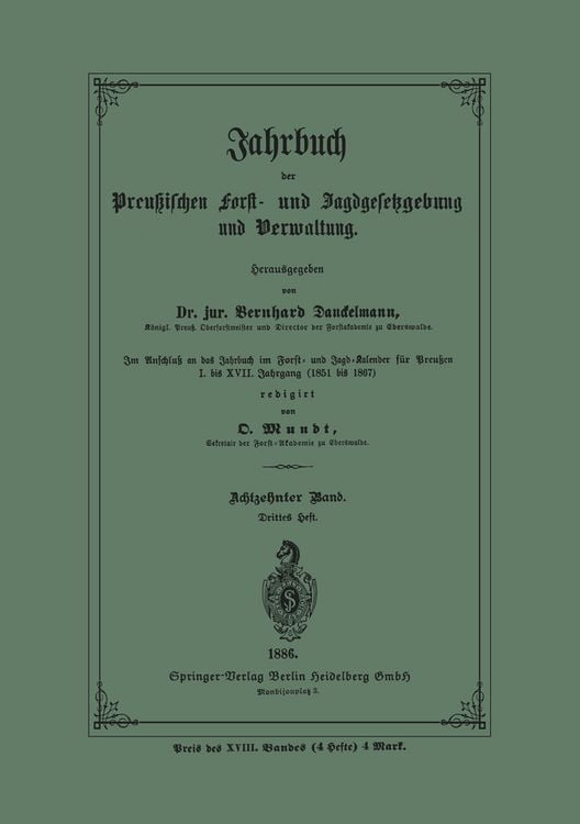 Produktbild: Jahrbuch der Preu&szlig;ischen Forst- und Jagd-Gesetzgebung und Verwaltung