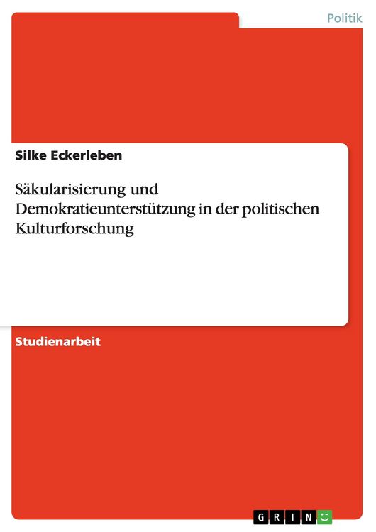 Produktbild: S&auml;kularisierung und Demokratieunterst&uuml;tzung in der politischen Kulturforschung