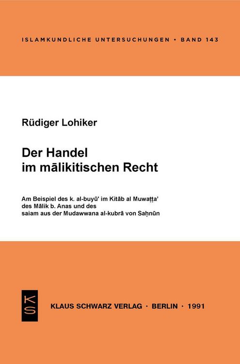 Produktbild: Der Handel im malikitischen Recht