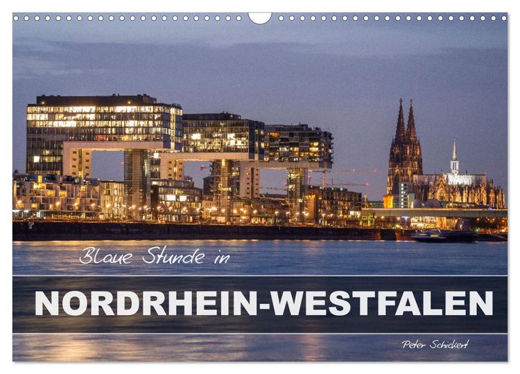 Produktbild: Blaue Stunde in Nordrhein-Westfalen (Wandkalender 2026 DIN A3 quer), CALVENDO Monatskalender
