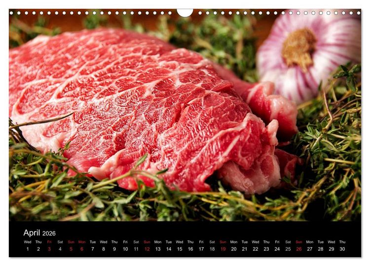 Produktbild: Delicious - Gourmet Food Calendar 2026 / UK-Version (Wall Calendar 2026 DIN A3 landscape), CALVENDO 12 Month Wall Calendar