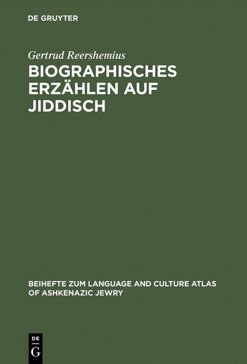 Produktbild: Biographisches Erz&auml;hlen auf Jiddisch