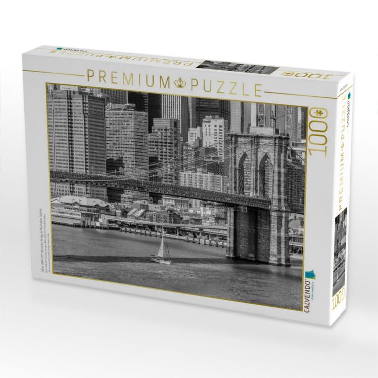 Produktbild: CALVENDO Puzzle NEW YORK CITY Brooklyn Bridge & Manhattan Skyline | 1000 Teile Lege-Gr&ouml;&szlig;e 64x48cm Foto-Puzzle f&uuml;r gl&uuml;ckliche Stunden