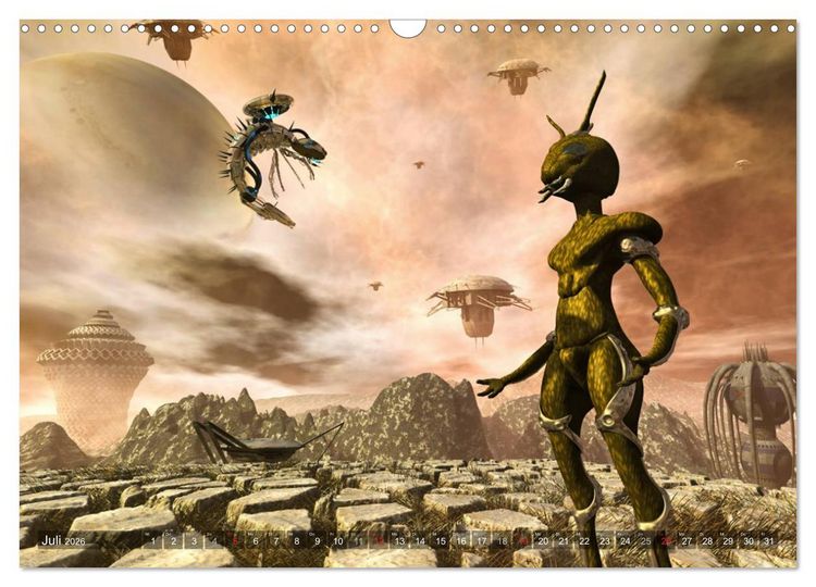 Produktbild: Planetare Traumwelten (Wandkalender 2026 DIN A3 quer), CALVENDO Monatskalender
