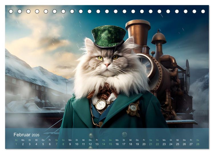 Produktbild: Charaktiere Katzen dieser Welt (Tischkalender 2026 DIN A5 quer), CALVENDO Monatskalender