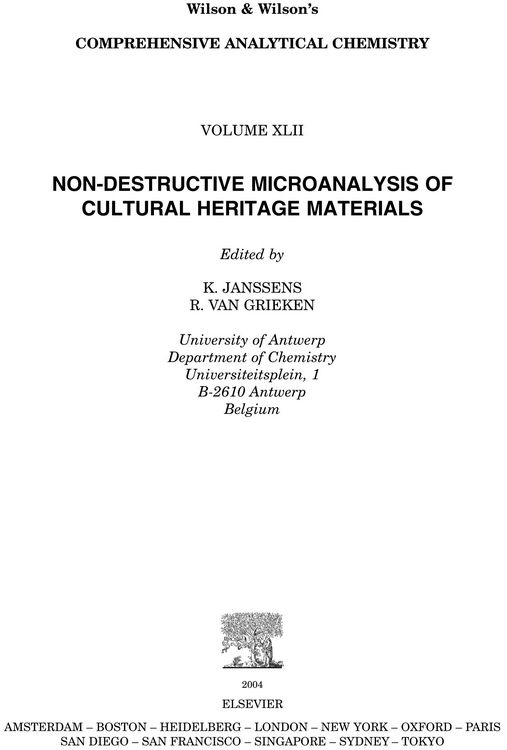 Produktbild: Non-destructive Micro Analysis of Cultural Heritage Materials