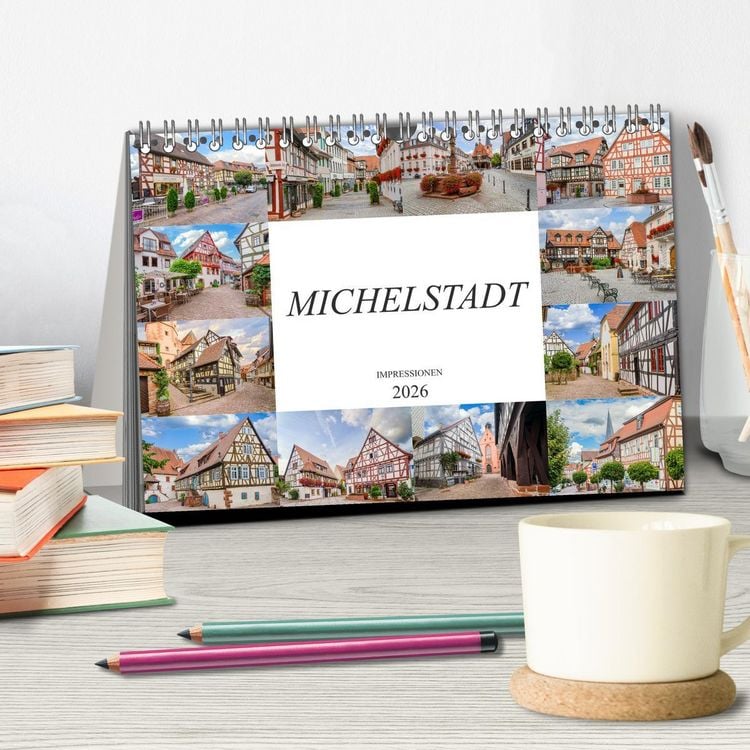 Produktbild: Michelstadt Impressionen (Tischkalender 2026 DIN A5 quer), CALVENDO Monatskalender