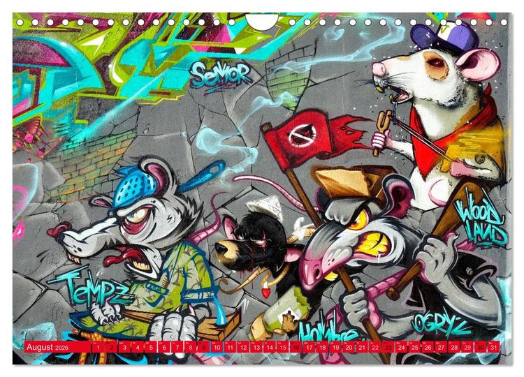 Produktbild: Graffiti ist Kult (Wandkalender 2026 DIN A4 quer), CALVENDO Monatskalender