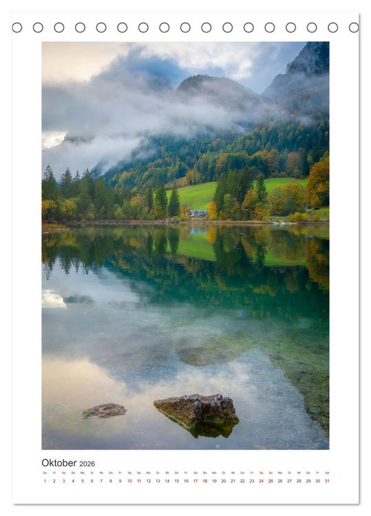 Produktbild: Ein Jahr am Hintersee (Tischkalender 2026 DIN A5 hoch), CALVENDO Monatskalender