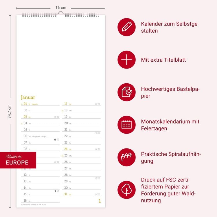 Produktbild: Kalender zum Selbstgestalten 2027