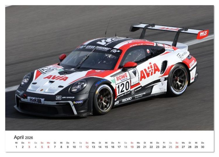 Produktbild: Motorsport aus Zuffenhausen (Wandkalender 2026 DIN A4 quer), CALVENDO Monatskalender