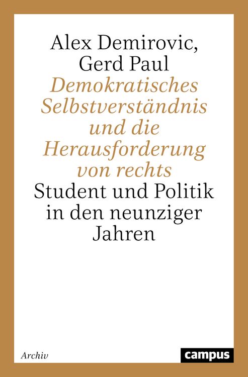 Produktbild: Demokratisches Selbstverst&auml;ndnis und die Herausforderung von rechts